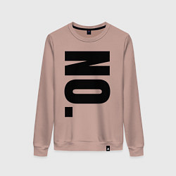 Свитшот хлопковый женский No большие буквы, цвет: пыльно-розовый