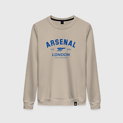 Свитшот хлопковый женский Arsenal london the gunners, цвет: миндальный