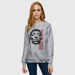 Свитшот хлопковый женский Репер Snoop Dogg, цвет: меланж — фото 2