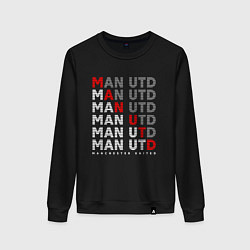 Свитшот хлопковый женский ФК Манчестер Юнайтед, цвет: черный