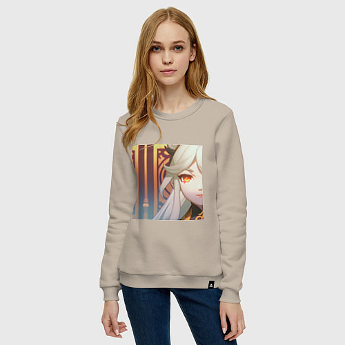 Женский свитшот Лицо Нингуан / Миндальный – фото 3