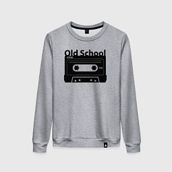 Свитшот хлопковый женский Old school music, цвет: меланж