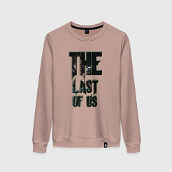 Свитшот хлопковый женский The last of us text, цвет: пыльно-розовый