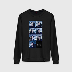Свитшот хлопковый женский We are bulletproof BTS, цвет: черный