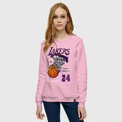 Свитшот хлопковый женский LA Lakers Kobe, цвет: светло-розовый — фото 2