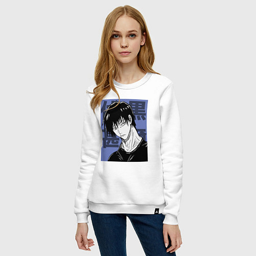 Женский свитшот Тодзи Фушигуро / Белый – фото 3
