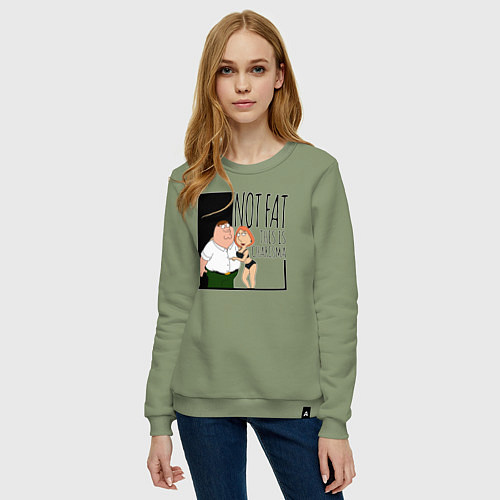 Женский свитшот Не толстый, а харизматичный Питер Гриффин / Авокадо – фото 3