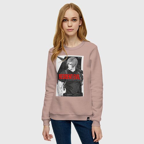 Женский свитшот Леон с базукой - Resident / Пыльно-розовый – фото 3