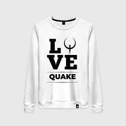 Свитшот хлопковый женский Quake love classic, цвет: белый