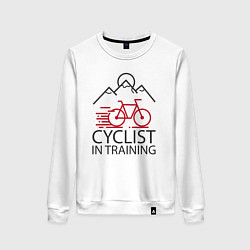 Свитшот хлопковый женский Велотренирока, цвет: белый