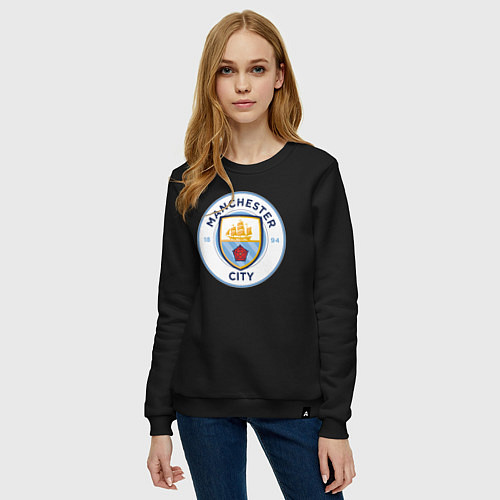 Женский свитшот Manchester City FC / Черный – фото 3