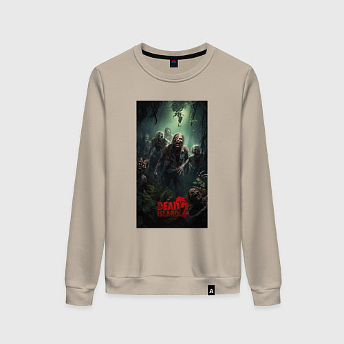 Женский свитшот Зомби на острове / Миндальный – фото 1