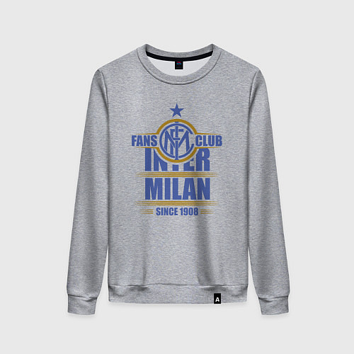 Женский свитшот Inter Milan fans club / Меланж – фото 1