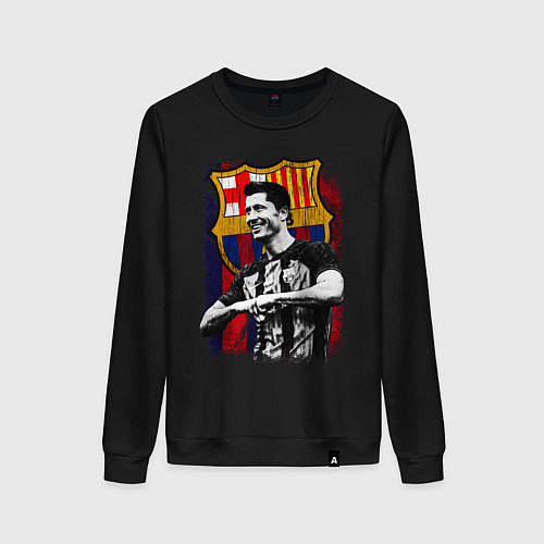 Женский свитшот Левандовски Барселона / Черный – фото 1