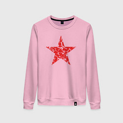 Свитшот хлопковый женский Star USSR, цвет: светло-розовый