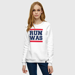 Свитшот хлопковый женский Run Washington Wizards, цвет: белый — фото 2