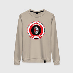 Свитшот хлопковый женский AC Milan 1899, цвет: миндальный