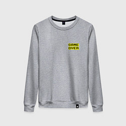 Свитшот хлопковый женский Черно-желтый конец игры - мини, цвет: меланж