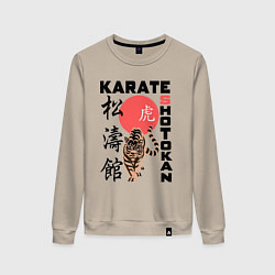 Свитшот хлопковый женский Карате шотокан, цвет: миндальный