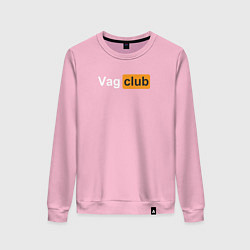 Свитшот хлопковый женский Vag club, цвет: светло-розовый