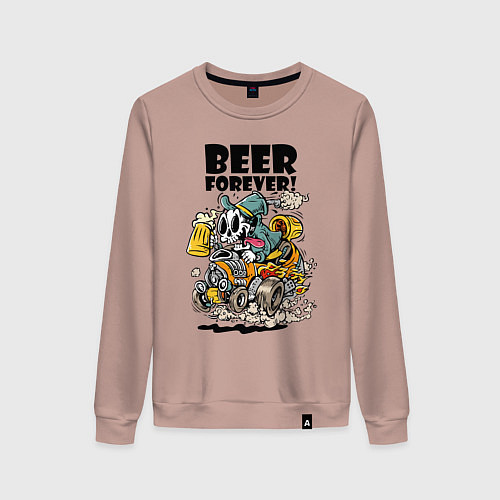 Женский свитшот Beer forever - motto / Пыльно-розовый – фото 1