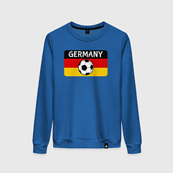 Свитшот хлопковый женский Football Germany, цвет: синий