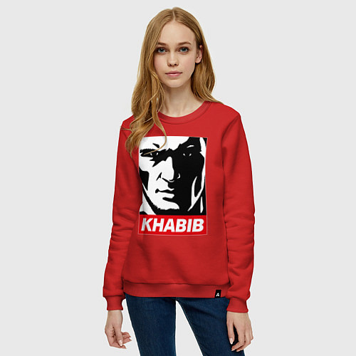 Женский свитшот Obey Khabib / Красный – фото 3