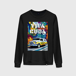 Женский свитшот Viva Cuba - car - retro