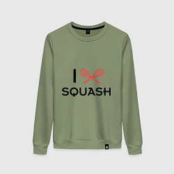 Женский свитшот I Love Squash