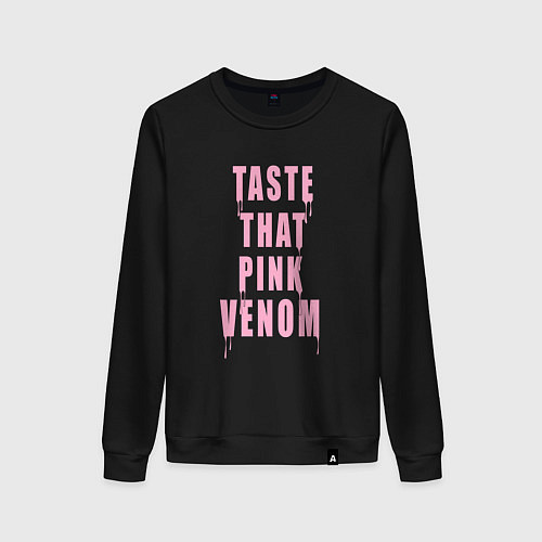 Женский свитшот Tasty that pink venom - blackpink / Черный – фото 1