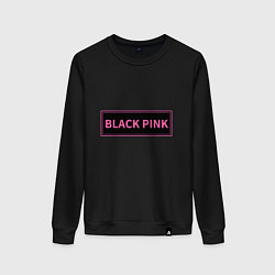 Свитшот хлопковый женский Логотип Блек Пинк, цвет: черный