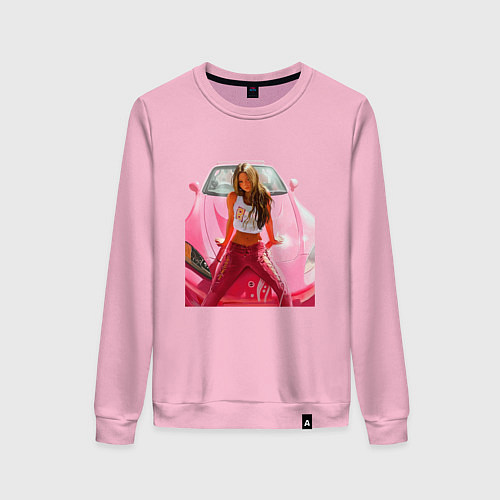 Женский свитшот Суши Девон Аоки Honda s2000 / Светло-розовый – фото 1