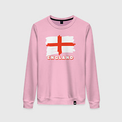 Свитшот хлопковый женский England trip, цвет: светло-розовый