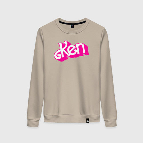 Женский свитшот Логотип розовый Кен / Миндальный – фото 1