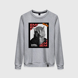 Свитшот хлопковый женский Rap god, цвет: меланж