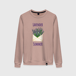 Женский свитшот Lavender Summer - букет лаванды в конверте