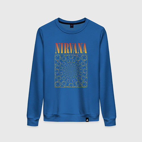 Женский свитшот Nirvana лого / Синий – фото 1