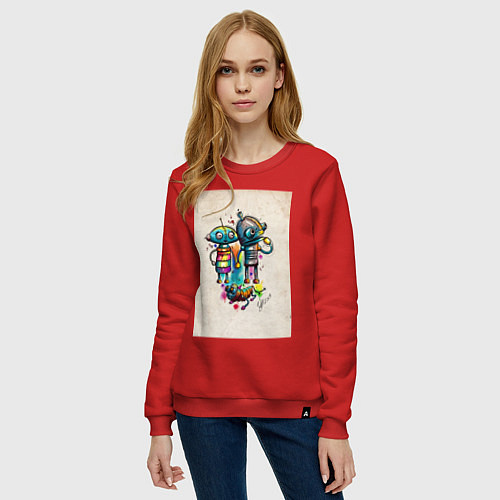 Женский свитшот Machinarium / Красный – фото 3