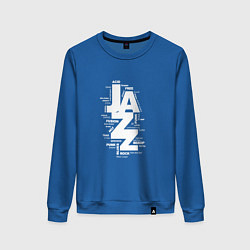 Свитшот хлопковый женский Jazz Styles BW1, цвет: синий