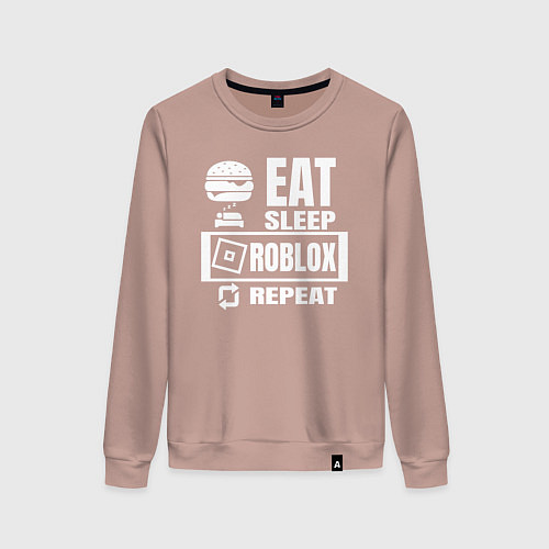 Женский свитшот Роблокс на повторе / Пыльно-розовый – фото 1