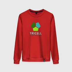 Свитшот хлопковый женский Tricell Inc, цвет: красный