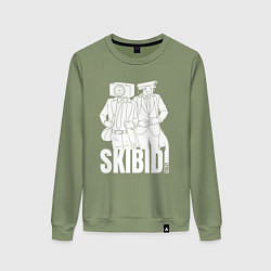 Женский свитшот Skibidi Toilet Cameraman and Speakerman