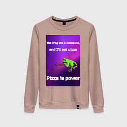 Женский свитшот Pizza is power