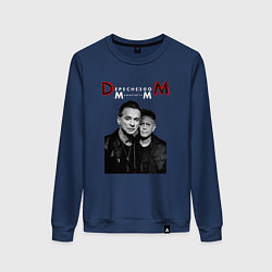 Свитшот хлопковый женский Depeche Mode 2023 Memento Mori - Dave & Martin 09, цвет: тёмно-синий