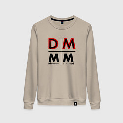 Свитшот хлопковый женский Depeche Mode - Memento Mori Logo DM, цвет: миндальный