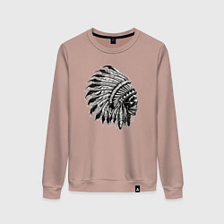 Женский свитшот Индеец шаман