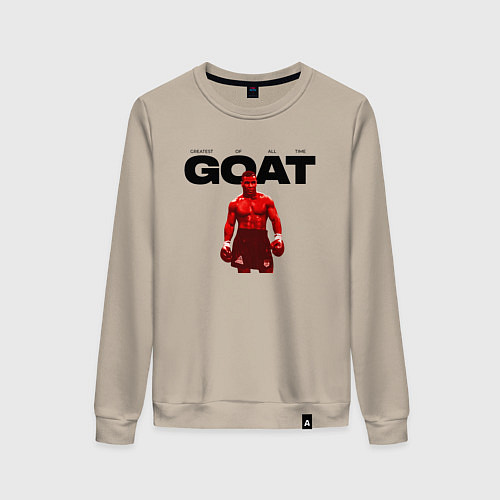 Женский свитшот GOAT - Mike Tyson / Миндальный – фото 1