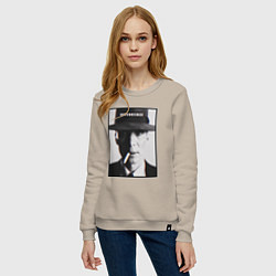 Свитшот хлопковый женский Взгляд Оппенгеймера, цвет: миндальный — фото 2