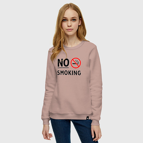 Женский свитшот No Smoking / Пыльно-розовый – фото 3