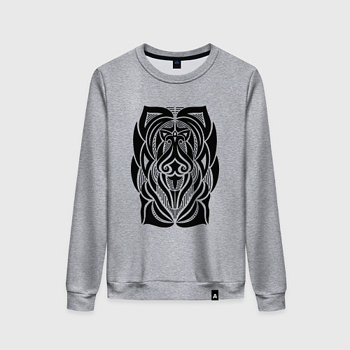 Женский свитшот Tribal Abstract Mask / Меланж – фото 1